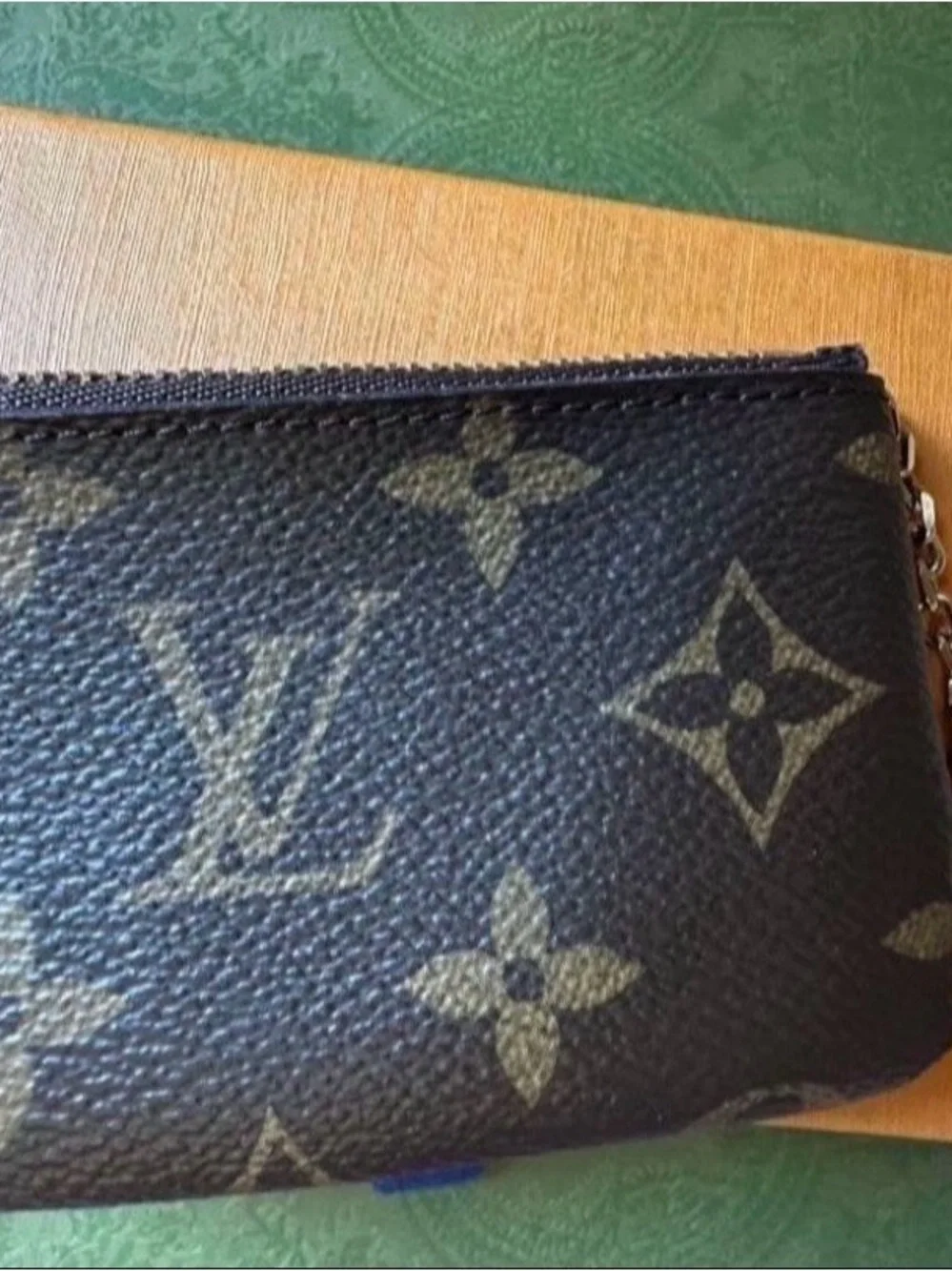 Louis Vuitton Monogram Canvas Key Pouch with Gold Hardware - Brown